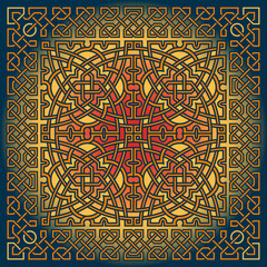 Eastern ancient style decor, based on morecque ornament.