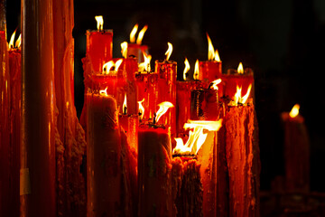 The red candle is lit.