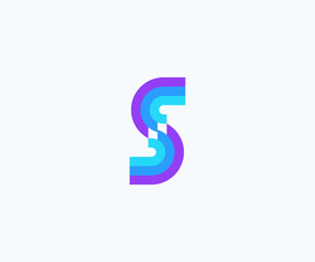 Abstract letter S logo design vector template