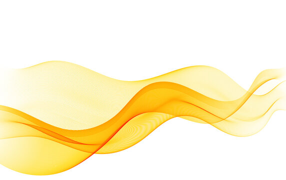 Abstract orange color wave design element. Abstract smooth color wavy vector. Curve flow orange motion illustration. Orange smoke wave lines.