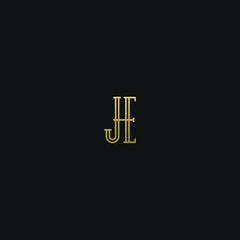 Creative modern elegant trendy unique artistic JE EJ J E initial based letter icon logo.