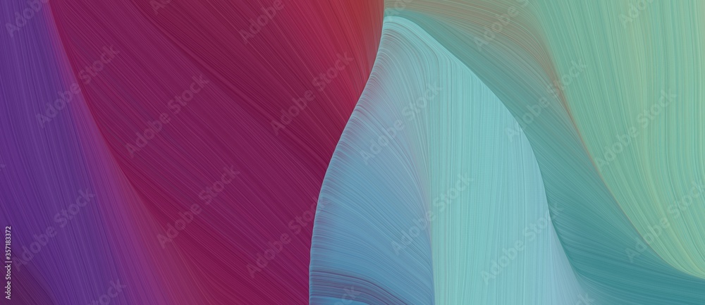 Poster abstract curved speed lines background or backdrop with cadet blue, old mauve and dark slate blue colors. can be used as header or banner