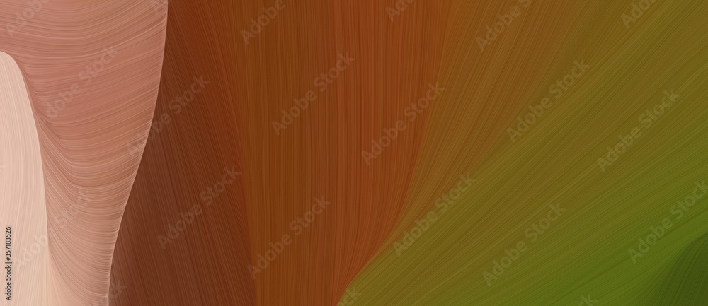 Poster creative curved speed lines background or backdrop with brown, saddle brown and tan colors. can be u