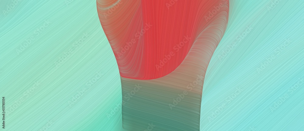 Poster chaotic curved speed lines background or backdrop with pastel blue, moderate red and sky blue colors