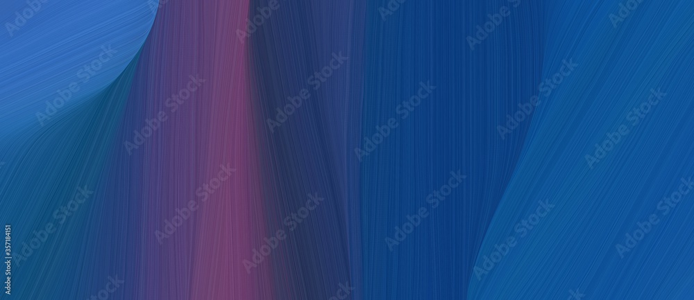 Poster beautiful dynamic curved speed lines background or backdrop with dark slate blue, midnight blue and 