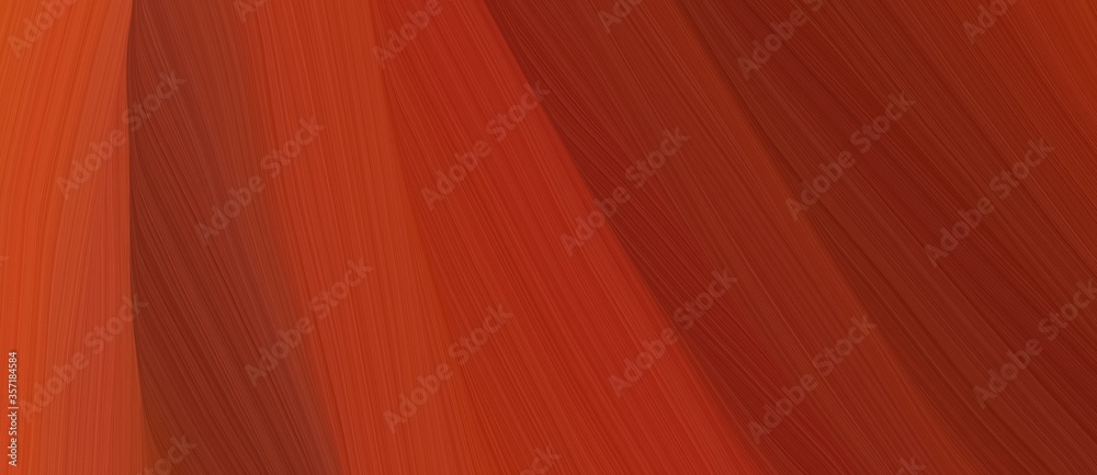 Aufkleber chaotic curved speed lines background or backdrop with saddle brown, firebrick and coffee colors. can be used as header or banner