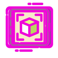 abstract square button