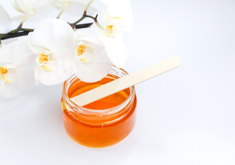 Sugar paste or honey for hair removing Spa, aromatherapy and shugaring