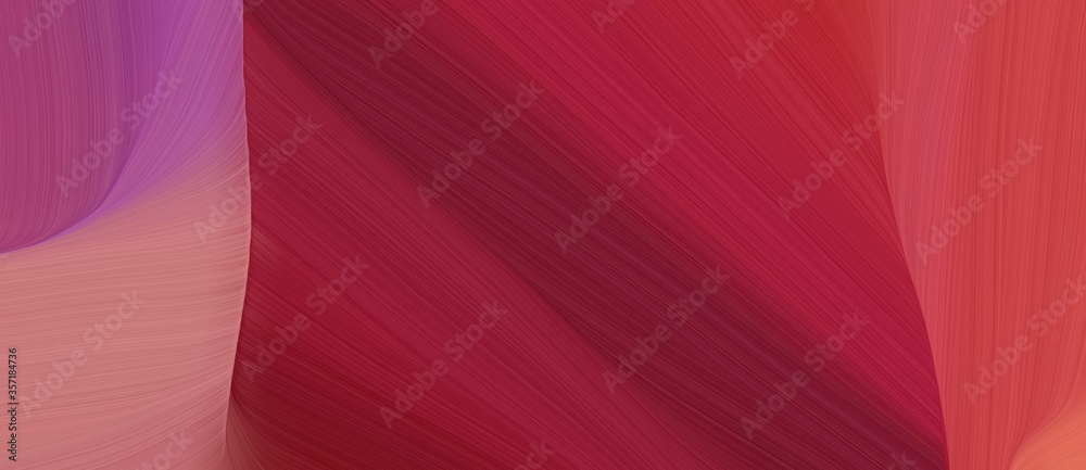 Poster creative curved speed lines background or backdrop with dark moderate pink, mulberry and moderate re