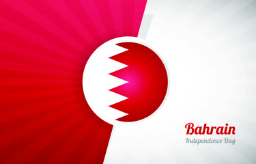 Happy independence day of Bahrain greeting background. Abstract Bahrain country flag illustration