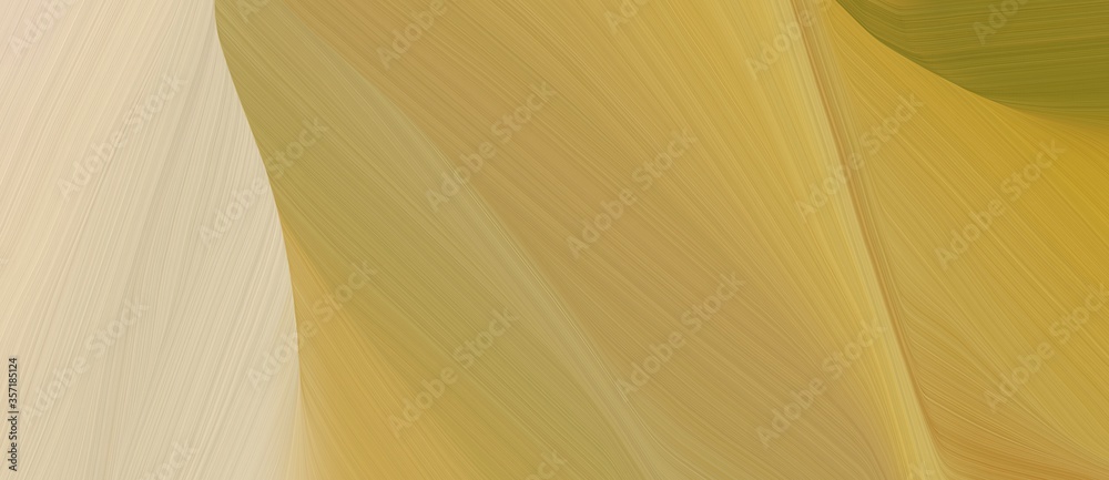 Poster chaotic curved speed lines background or backdrop with peru, pastel gray and olive colors. can be us