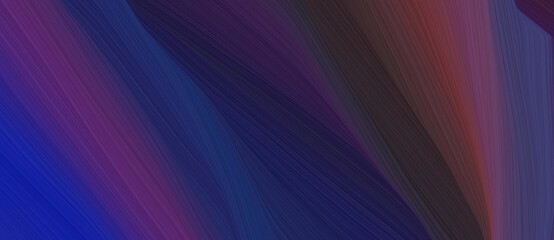 creative curved speed lines background or backdrop with very dark violet, old mauve and dark blue colors. can be used as graphic background element