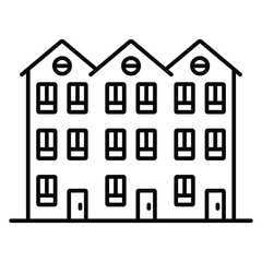 townhouse icon in different style vector illustration.