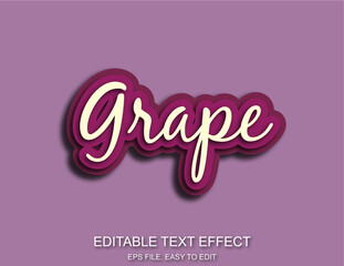 Editable text effect modern style