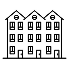 townhouse icon in different style vector illustration.