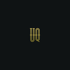 Creative modern elegant trendy unique artistic UQ QU Q U initial based letter icon logo.