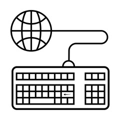 keyboard icon vector from computer interface
