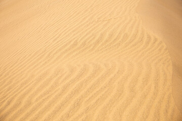 Fototapeta na wymiar textured sand dune in Maspalomas, Gran Canaria