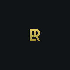 Obraz premium Creative modern elegant trendy unique artistic ER RE R E initial based letter icon logo.