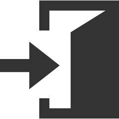 black and white arrow