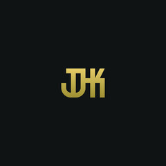 Creative modern elegant trendy unique artistic JK KJ J K initial based letter icon logo.