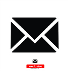Mail icon.Flat design style vector illustration for graphic and web design.