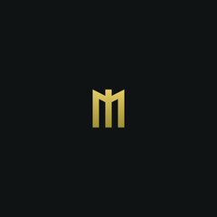 Obraz premium Creative modern elegant trendy unique artistic M MM initial based letter icon logo.