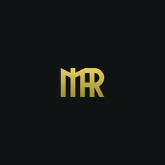 Obraz premium Creative modern elegant trendy unique artistic MR RM M R initial based letter icon logo.
