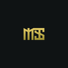 Creative modern elegant trendy unique artistic MS SM M S initial based letter icon logo.