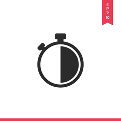 Stopwatch vector icon, simple sign for web site and mobile app.