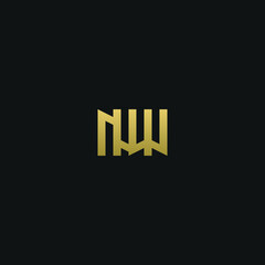 Creative modern elegant trendy unique artistic NW WN N W initial based letter icon logo.