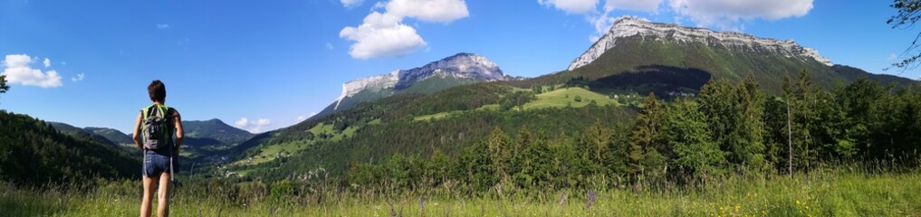 Fototapeta na wymiar Paysage de montagne - vallée des entremonts en chartreuse