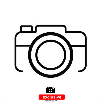 camera icon.Flat design style vector illustration for graphic and web design.