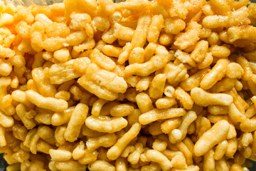 Traditional Tatar cuisine food chak chak, sweet dessert with honey