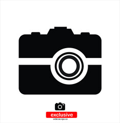 camera icon.Flat design style vector illustration for graphic and web design.