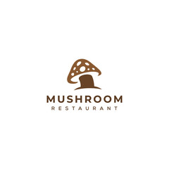 Modern natural mushroom icon design logo concept icon template