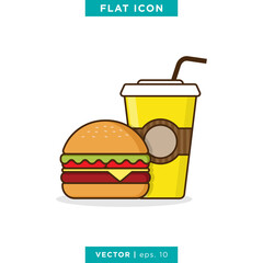 Food and drink icon vector design template