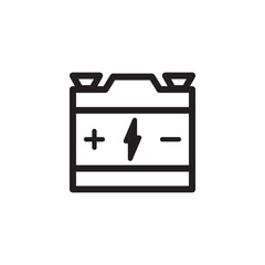 Fototapeta premium accu battery icon logo illustration