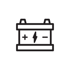 accu battery icon logo illustration