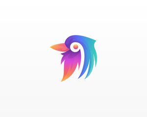 Bird logo vector. Animal head business logo.