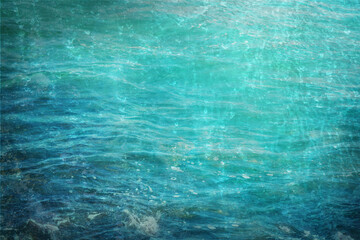 Nature element Water, abstract background texture in blue and turquoise, for themes like sea,...