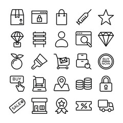 Shopping and Ecommerce Vector Icons Pack 