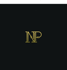 Creative modern elegant trendy unique artistic NP PN N P initial based letter icon logo.