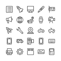 Science and Technology Line Vector Icons 2