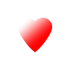 red heart isolated on white