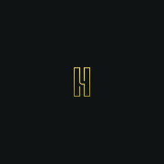 Creative modern elegant trendy unique artistic black and white color H HH initial based letter icon logo.