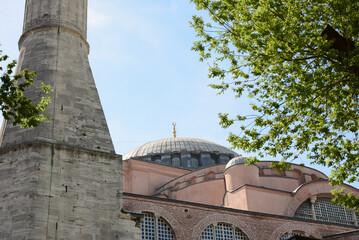 Fototapeta na wymiar Great historical building Hagia Sophia ,Istanbul, Turkey