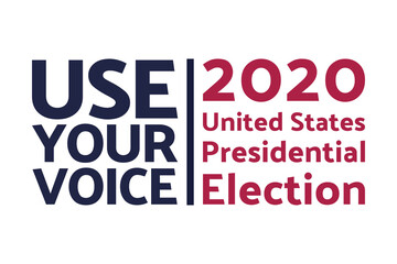 Fototapeta na wymiar The 2020 United States Presidential Election concept. Template for background, banner, card, poster with text inscription. Vector EPS10 illustration.