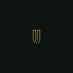 Creative modern elegant trendy unique artistic U UU initial based letter icon logo.