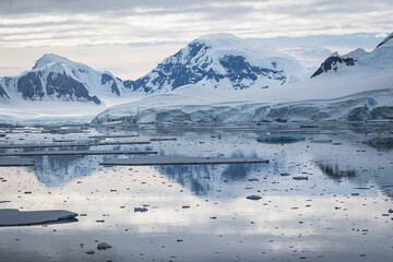 Icebergs along the Grandidier Channel, Antarctica